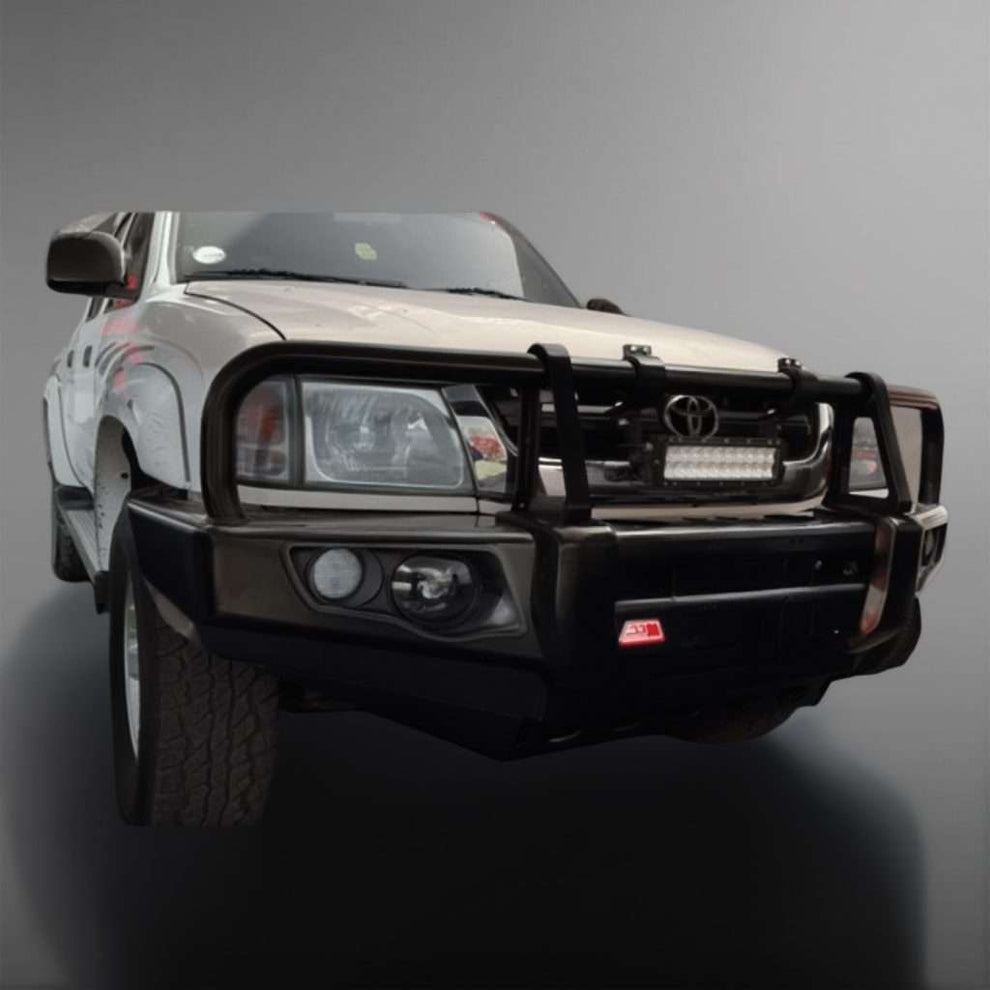 HILUX KZTE 1997 - 2004: POST TYPE FRONT BUMPER REPLACEMENT BULLBAR