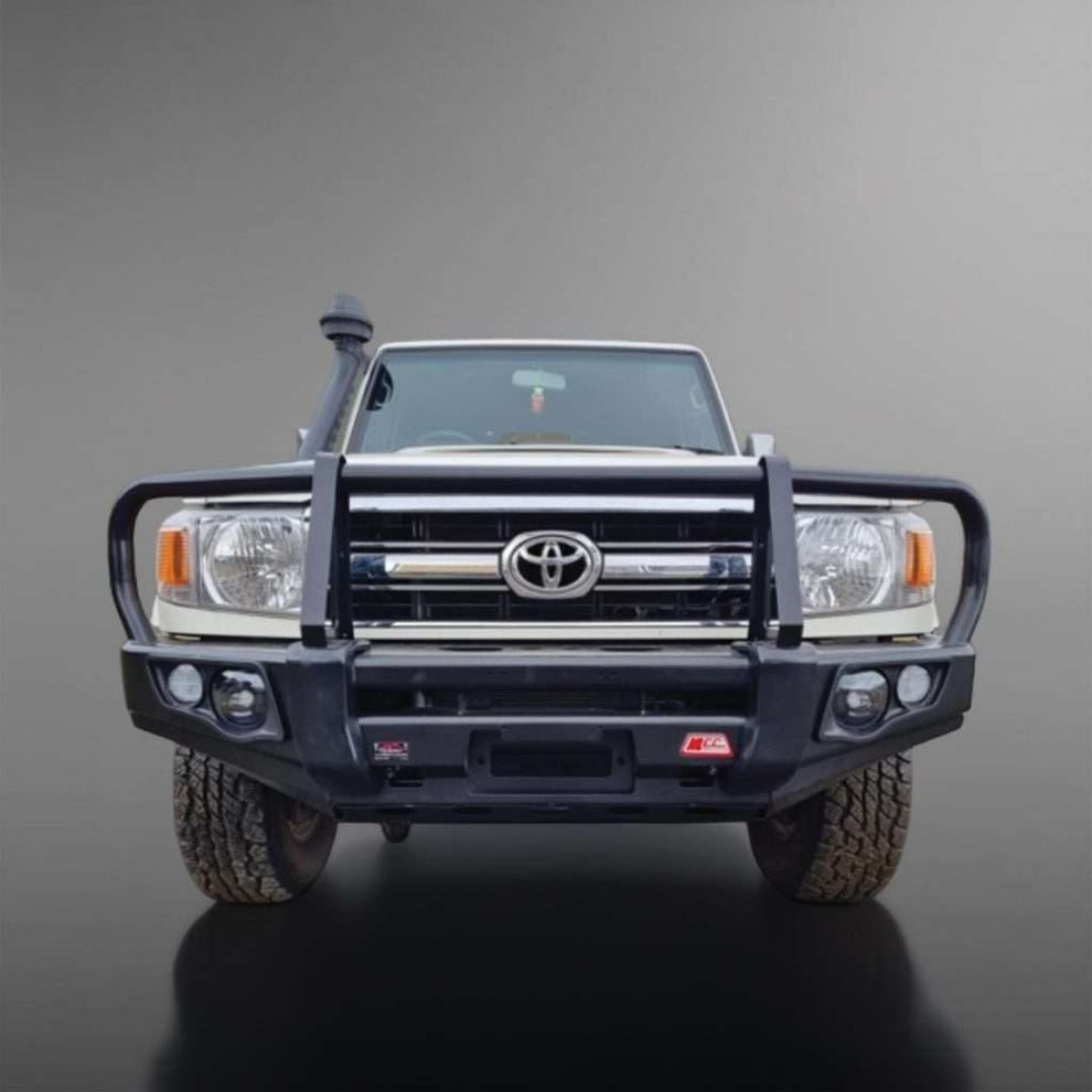 LANDCRUISER 70/79 Series PICK UP or STATION WAGON 2007 - 2024: POST TYPE FRONT BUMPER REPLACEMENT BULLBAR