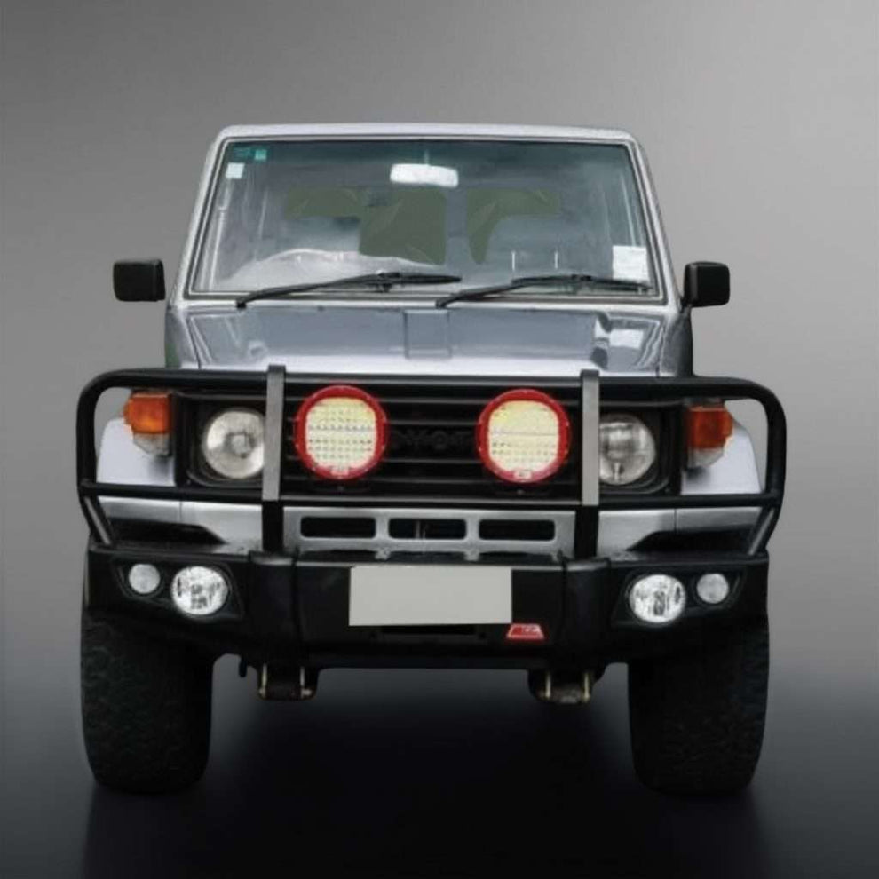 LANDCRUISER 70/79 Series PICK UP 1994 - 2007 CLASSIC (Round head lights): POST TYPE FRONT BUMPER REPLACEMENT BULLBAR
