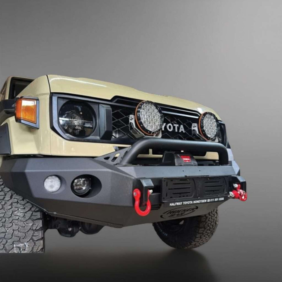 LANDCRUISER 70/79 Series PICK UP or STATION WAGON 2007 - Also fits new one: ROCKER BAR FRONT BUMPER REPLACEMENT BULLBAR