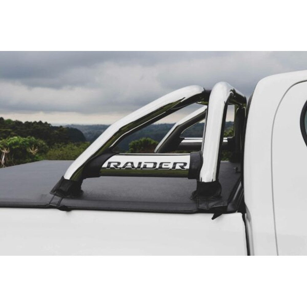 Toyota Hilux 6 Bend Sports Bar W Oval Side Plates Stainless (DC & Ex) - Does Not Fit With Toyota OEM Tonneau 2016 >