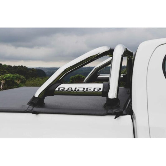 Toyota Hilux 6 Bend Sports Bar W Oval Side Plates Stainless (DC & Ex) - Does Not Fit With Toyota OEM Tonneau 2016 >
