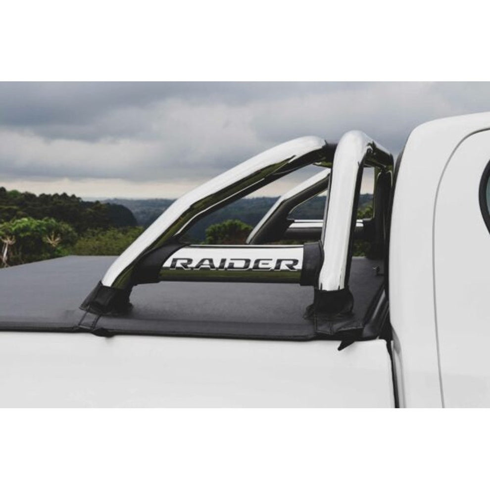 Toyota Hilux 6 Bend Sports Bar W Oval Side Plates Stainless (DC & Ex) - Does Not Fit With Toyota OEM Tonneau 2016 >