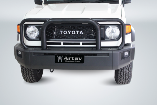 New Toyota Landcruiser 70 Series Grill Guard Black 2024 >