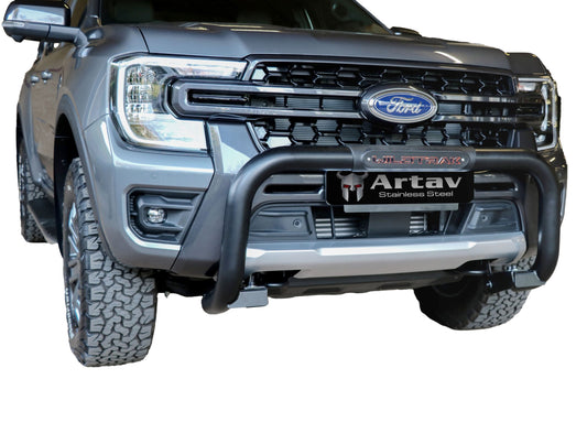 Ford Ranger Next Gen Wildtrak Nudge Bar Black + Top Support Brackets Included 2023 Onwards