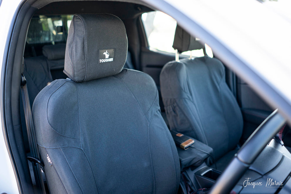 ISUZU - D-MAX Single/Extended/Double Cab HR-L/4x4-L (04/2022 - present); 2 fronts with integrated headrests & centre console - SEAT COVERS