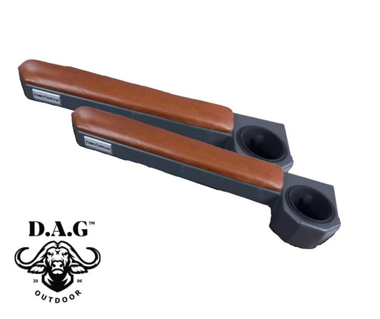 Land Cruiser 79 Series Armrest & Cup Holder [Red/Brown] (Magnetic) (1994-Current)
