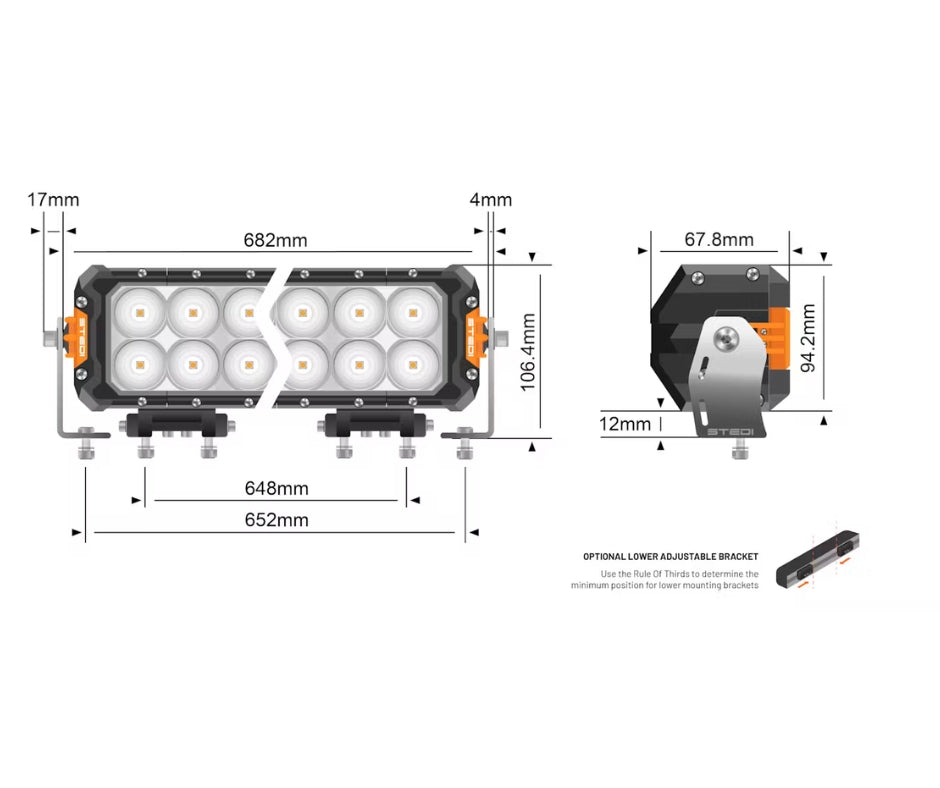Stedi ST3303 Pro 28.2-INCH 40 LED Light Bar