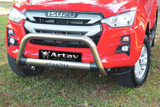 Isuzu DMAX Nudge Bar w Oval Cross Member (Fits Gen 6 RT85 & Gen 7)