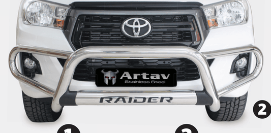 Toyota Hilux Tri Bumper Stainless (Does Not Fit 2020 Facelift Models) 2016 - 2019