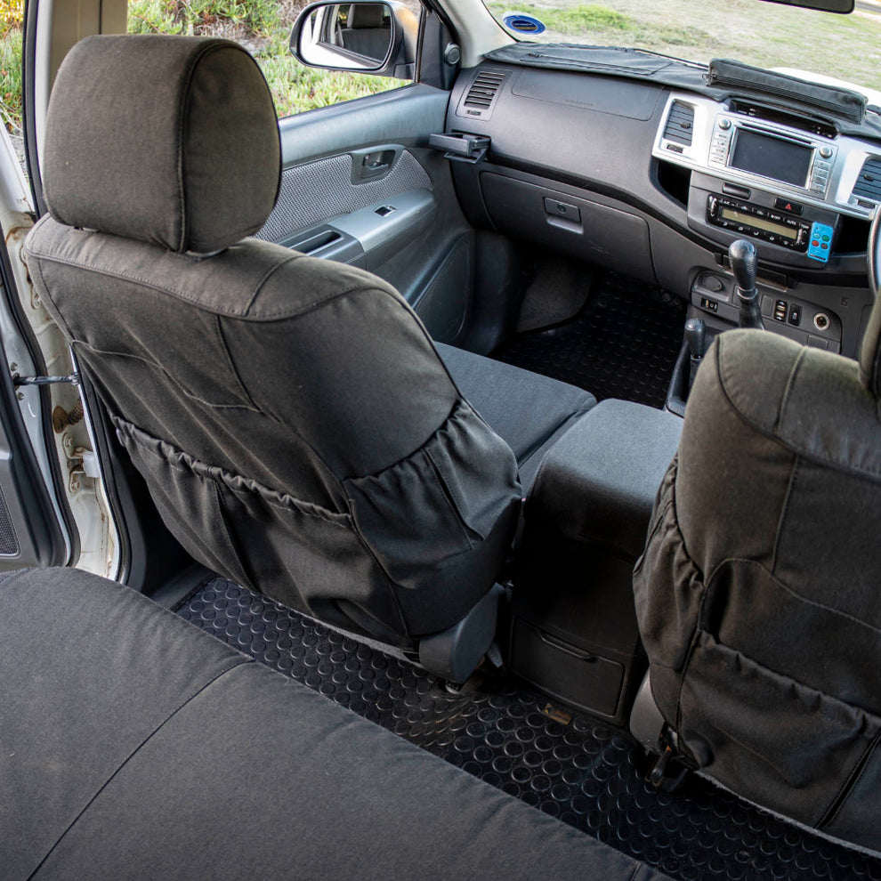 TOYOTA - FORTUNER (2006 - 2008 & 09/2011 - 03/2016); 2 fronts with headrests & centre console, 60/40 rear bench with armrest & 2 headrests - SEAT COVERS