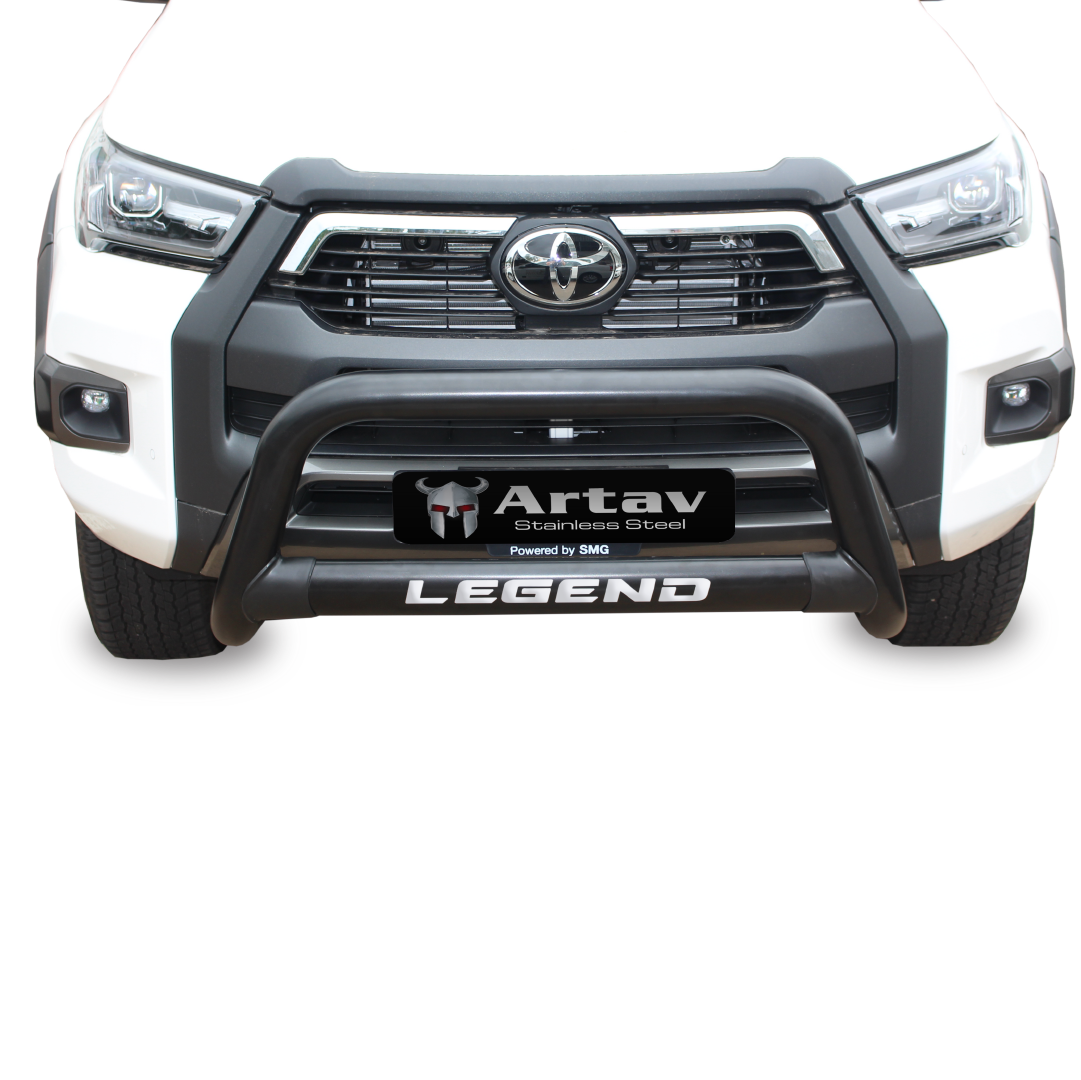 Toyota Hilux Legend Oval Nudge Bar Black 2016 >