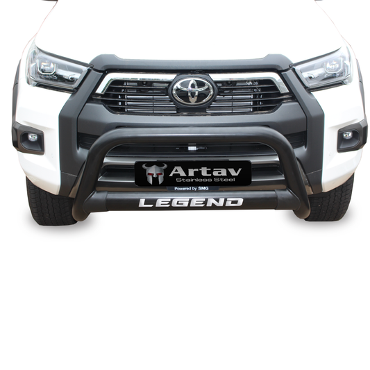 Toyota Hilux Legend Oval Nudge Bar Black 2016 >