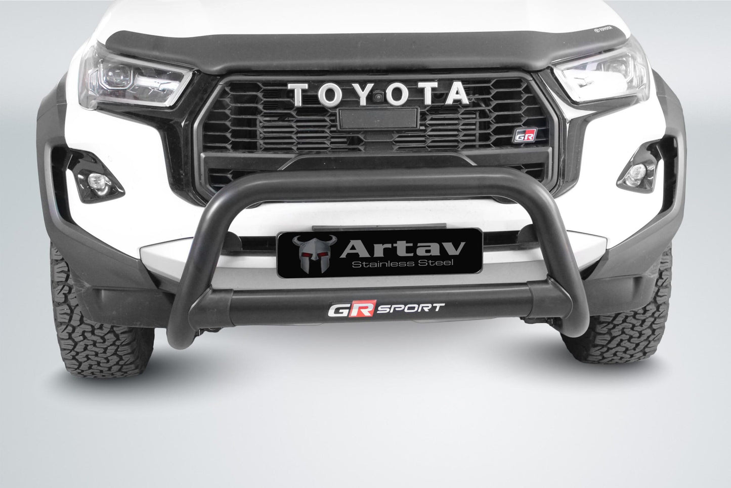 Toyota Hilux GR-S3 (GR Sport) Nudge Bar Black (Includes Top Support Brackets) 2024 >