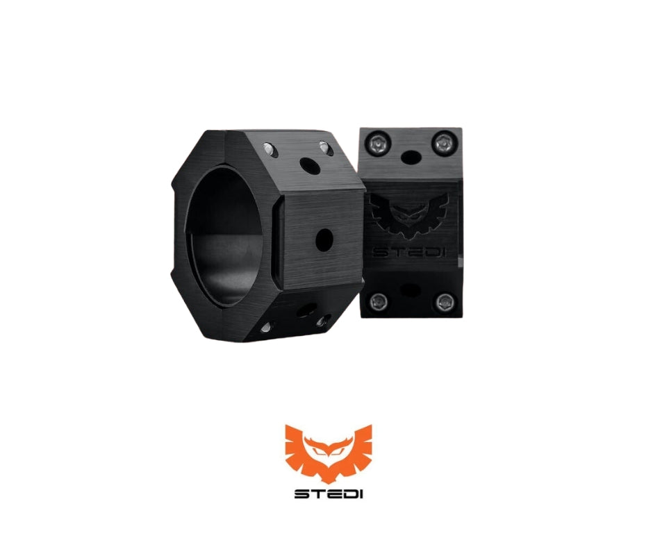Stedi 75mm - 77mm Hex Bull Bar Tube Mounting Brackets.