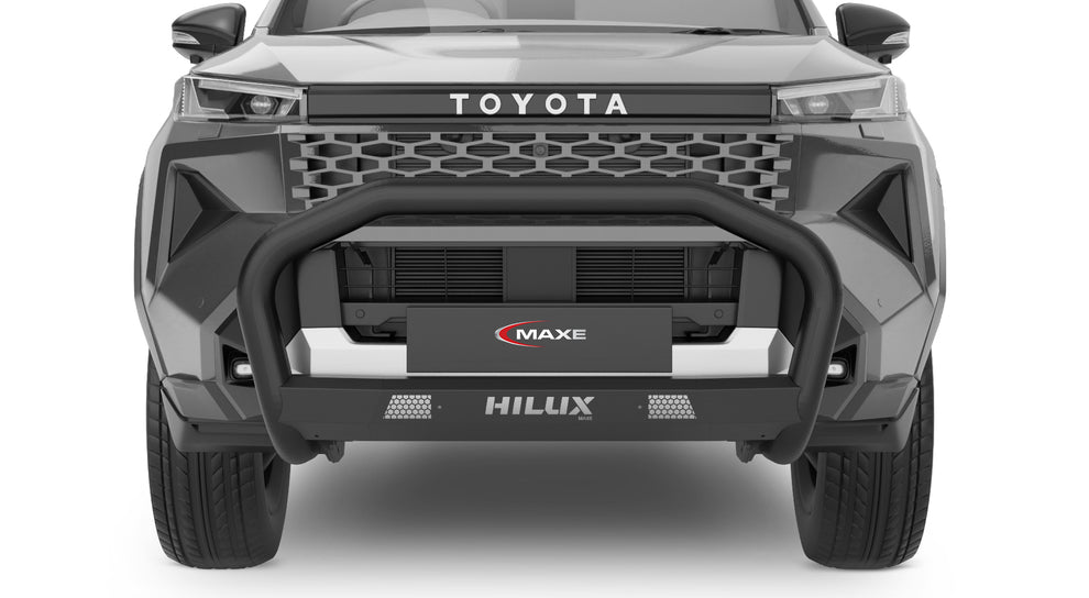 Toyota Hilux MY26 Black Stainless Steel Fleet Nudge Bar (PDC compatible)