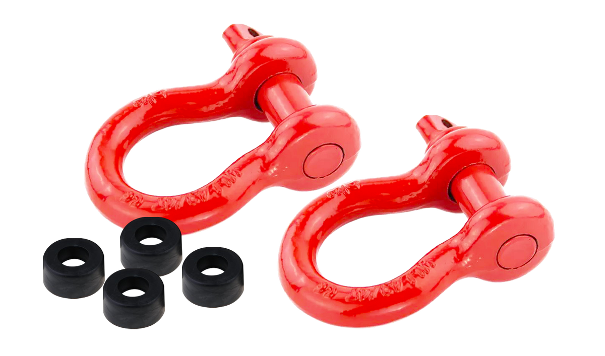 Red Powder Coated Mild Steel Bow Shackle (Ex-works if ordered on it's own)