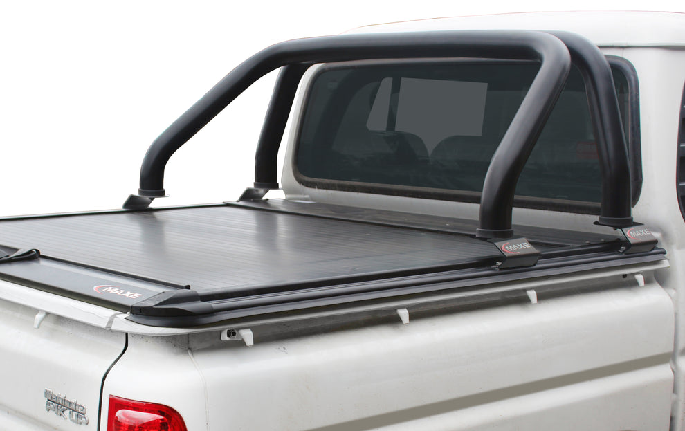 Mahindra PickUP black coated stainless steel Rolla Top compatible sports bar