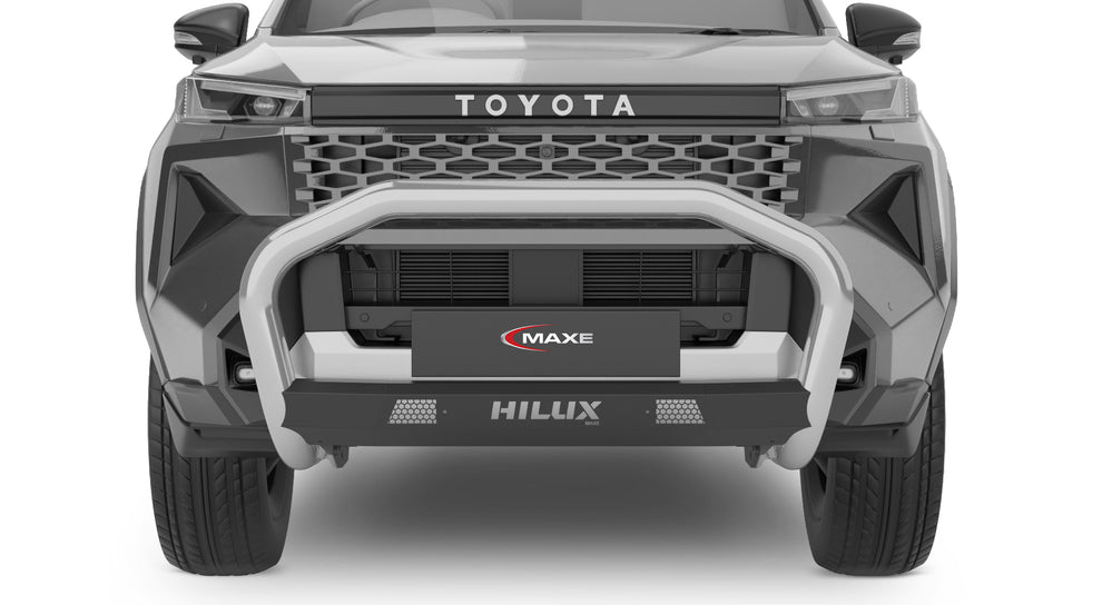 Toyota Hilux MY26 Polished Stainless Steel Fleet Nudge Bar (PDC compatible)