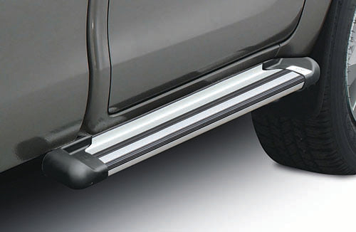 Isuzu D-Max Gen 6 MK4 Metallic Silver Running Boards S/Cab (2016-2021)