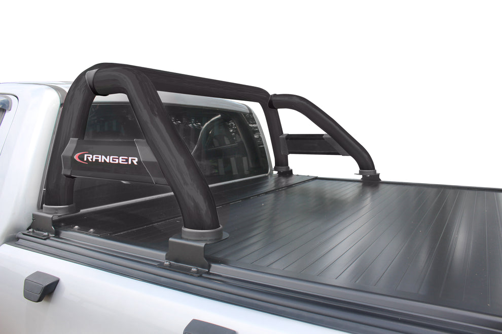 Ford Ranger T6/T7 D/Cab Sports Bar Rollatop Compatible Black (2012-2022)