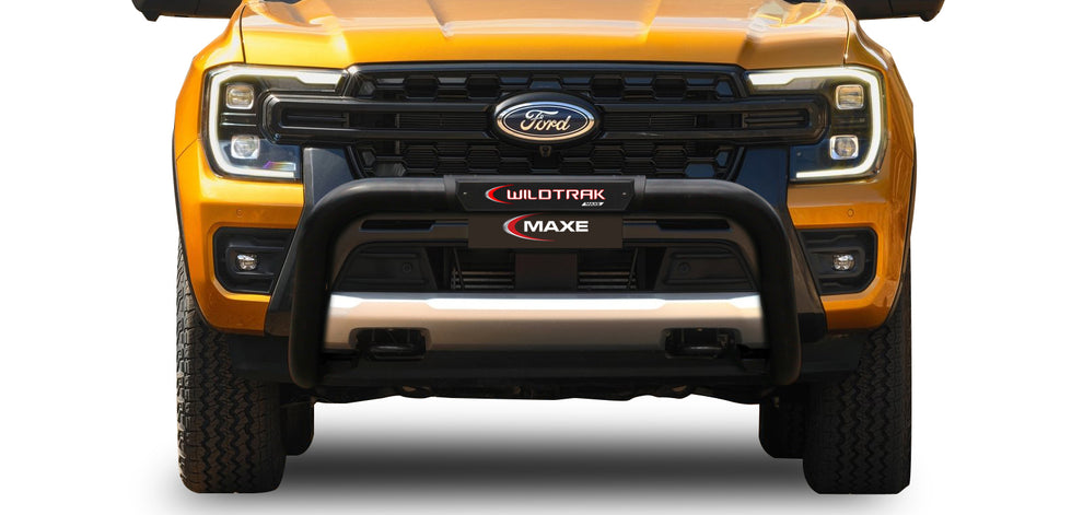 Ford Wildtrak P703 Black Stainless Steel PDC friendly Nudge with PI Cover - NOT COMPATIBLE WITH VEHICLE FITTED WITH FRONT CAMERA