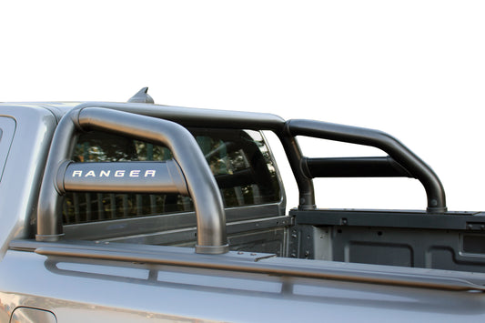 Ranger P703 X/Cab Sill Mount Oval Design Sports Bar Black