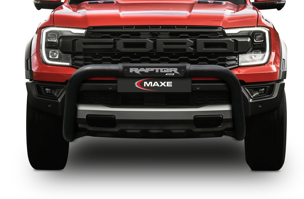 Ford Raptor P703 Black Stainless Steel PDC Friendly Nudge with PI Cover - NOT COMPATIBLE WITH VEHICLE FITTED WITH FRONT CAMERA