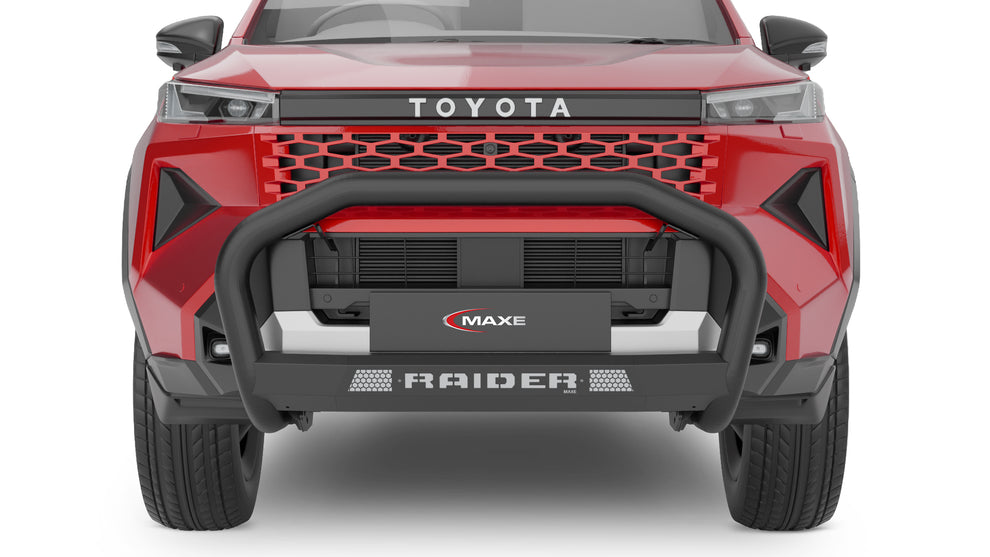 Toyota Raider MY26 Black Stainless Steel Fleet Nudge Bar (PDC compatible)