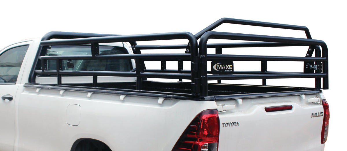 Single Cab Railing Toyota Hilux Black Coated MLA Cattle Rail Single Cab – Tam Towbars