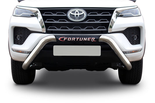 Toyota Fortuner GD6 2020 Polished Stainless Steel Nudge Bar ** NOT PDC compatible