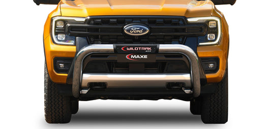 Ford Wildtrak P703 Polished Stainless Steel PDC Friendly Nudge with PI Cover (2023) - NOT COMPATIBLE WITH VEHICLE FITTED WITH FRONT CAMERA