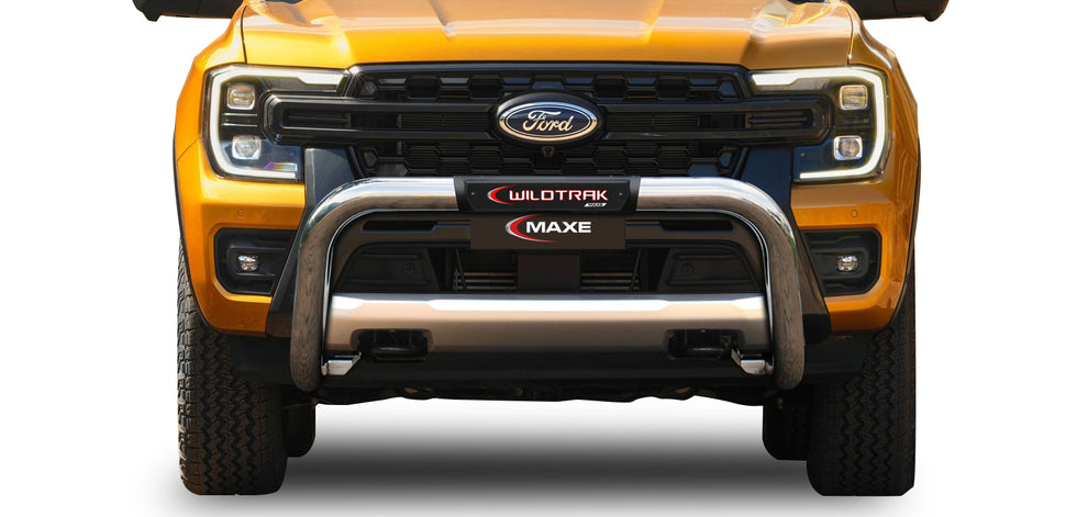 Ford Wildtrak P703 Polished Stainless Steel PDC Friendly Nudge with PI Cover (2023) - NOT COMPATIBLE WITH VEHICLE FITTED WITH FRONT CAMERA