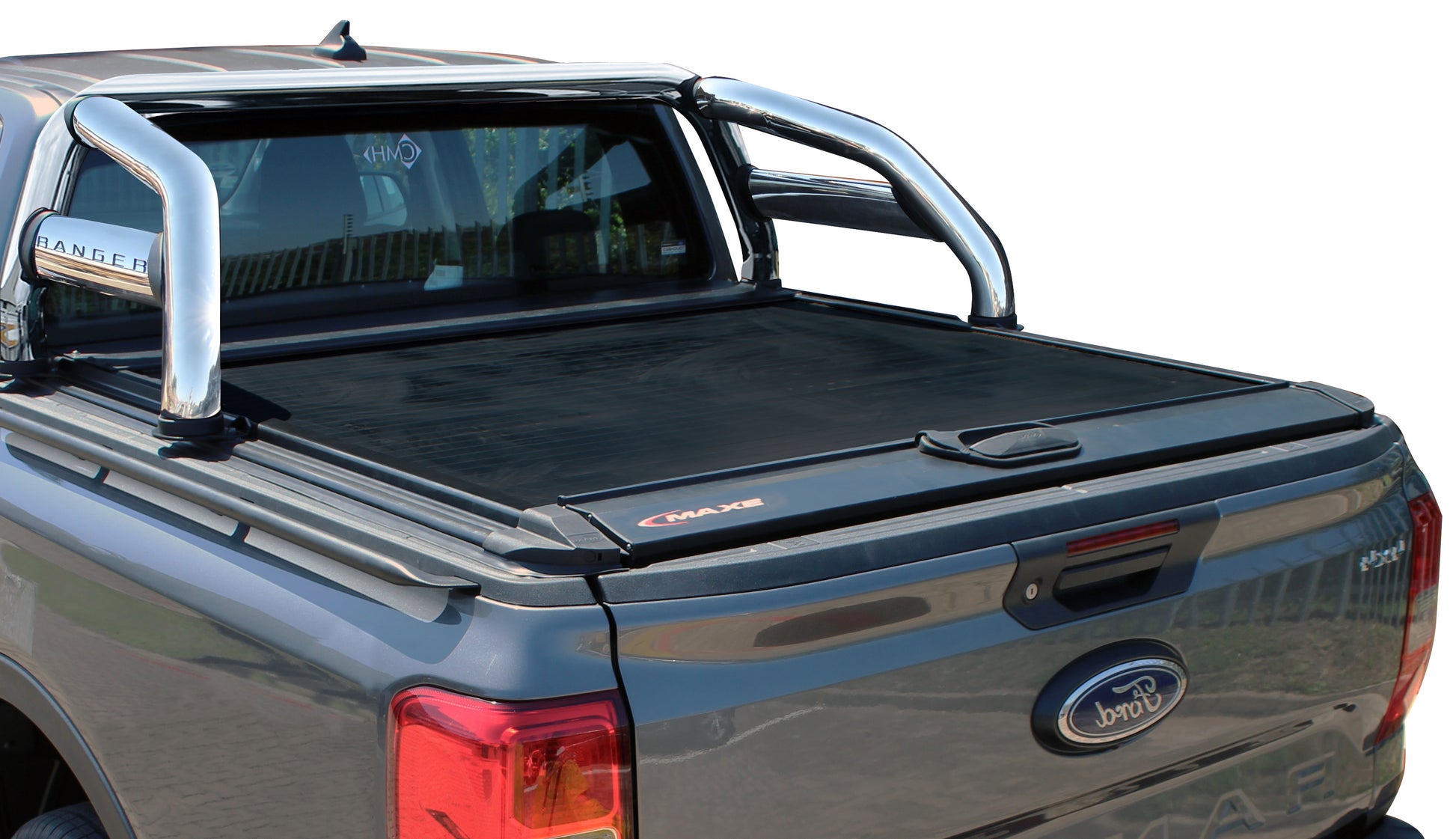 Ford Ranger Next Gen D/Cab Polished Stainless Steel Roller Cover Compatible Sports Bar