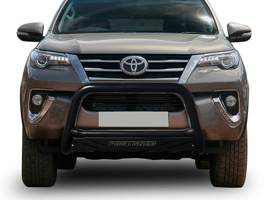 Fortuner Black Coated Nudge Bar with Sump Guard. *Excludes fitting kit