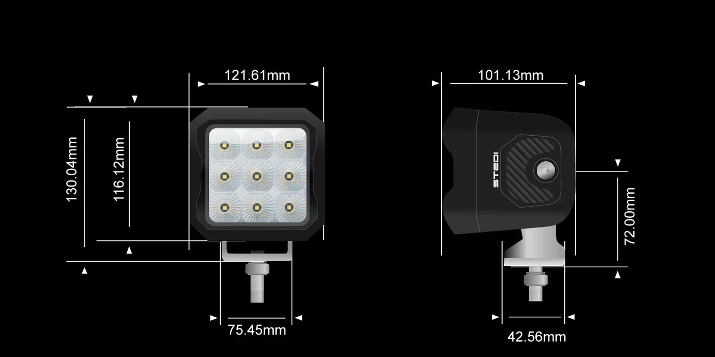 STEDI G9 Black Flood Work Light