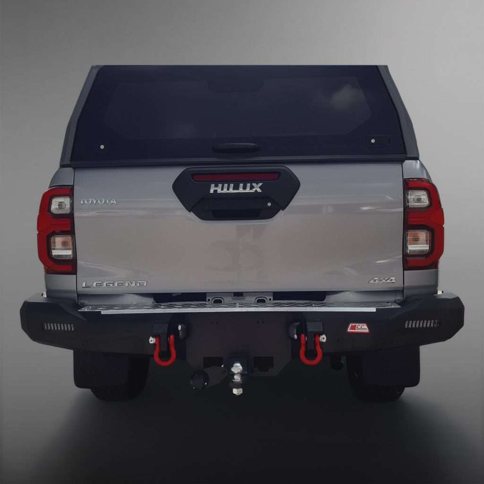 HILUX GD6 2016 to current: ROCKER REAR REPLACEMENT BUMPER WITH TOWBAR