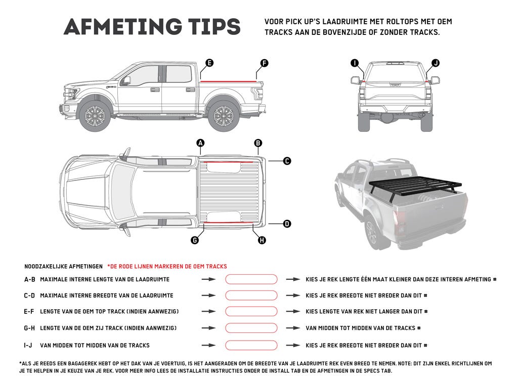 Bakkie Slimline II Load Bed Rack Kit / 1425(W) x 1560(L)