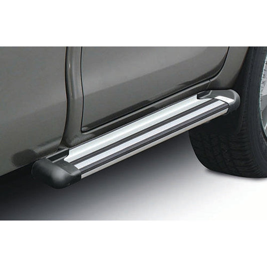 Isuzu D-Max Gen 6 MK4 Metallic Silver Running Boards S/Cab (2016-2021)