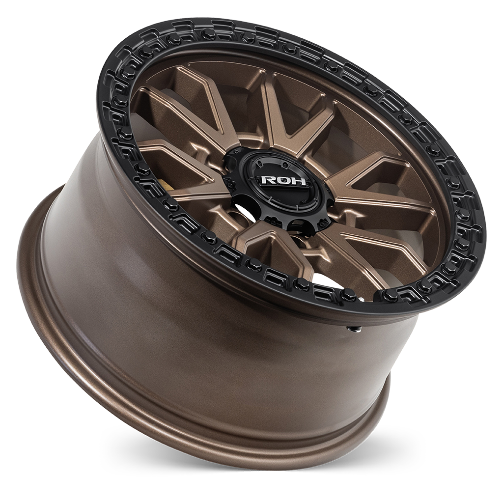ROH RAID BRONZE CENTRE BLACK LIP 17X9 +12 6/139.7