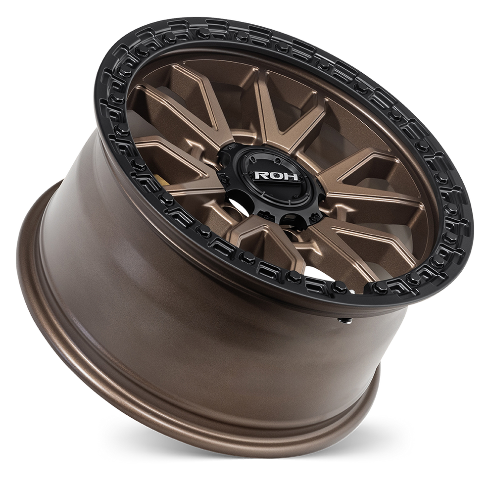 ROH RAID BRONZE CENTRE BLACK LIP 18X9 +35 6/139.7
