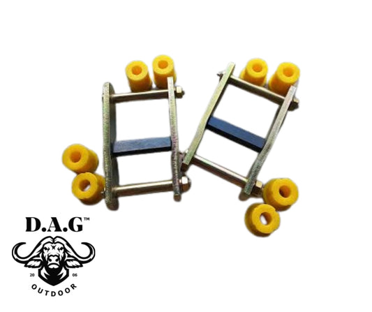 Toyota Land cruiser 79 Series Extended Shackle Pair With Block Support