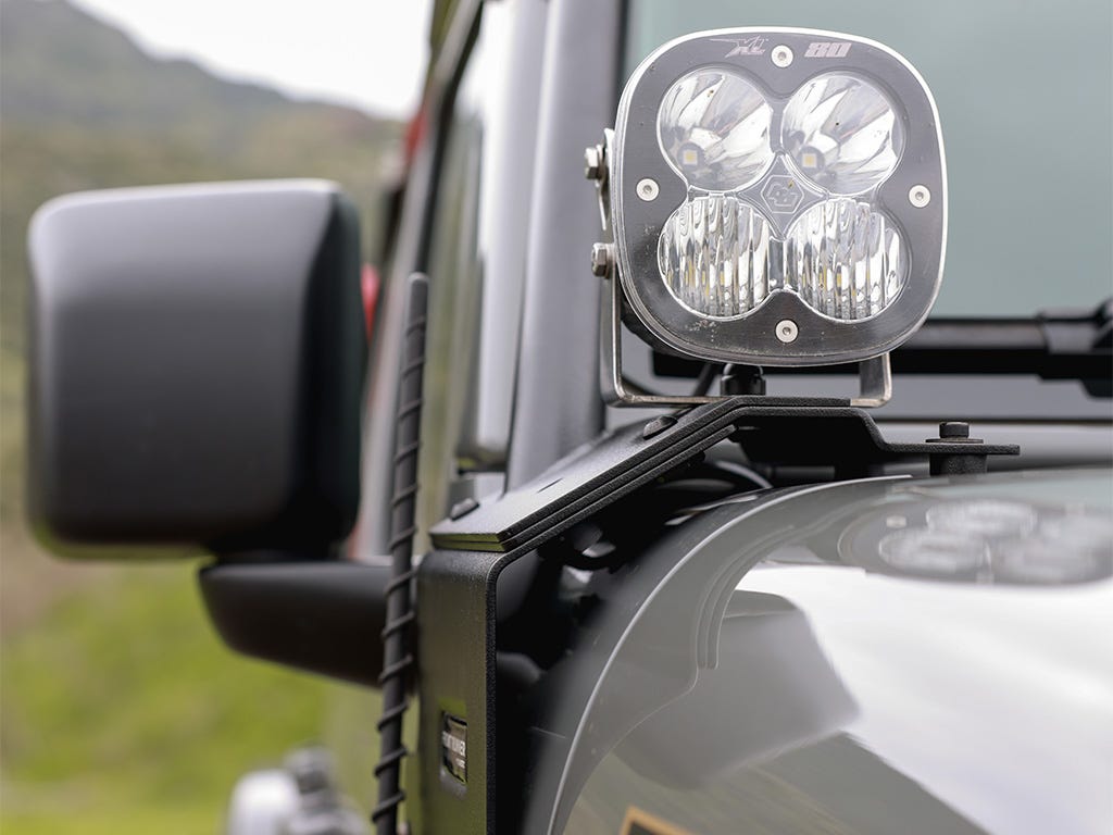 Jeep Wrangler JL Ditch Mount A-Pillar Light Brackets (2007-Current)