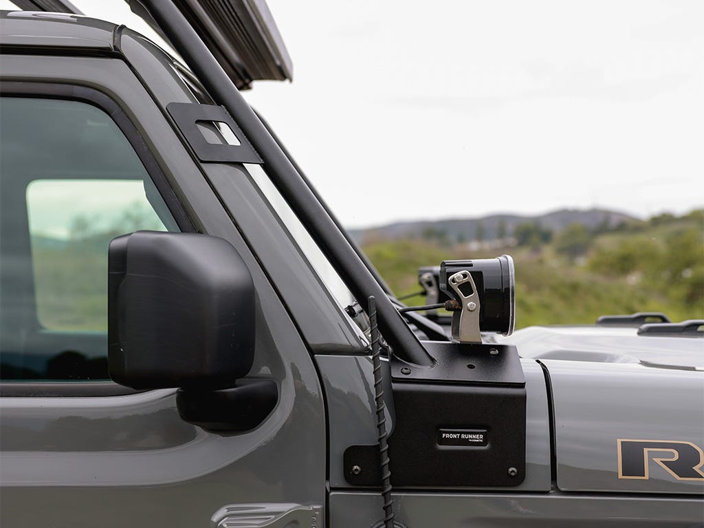 Jeep Wrangler JL Ditch Mount A-Pillar Light Brackets (2007-Current)