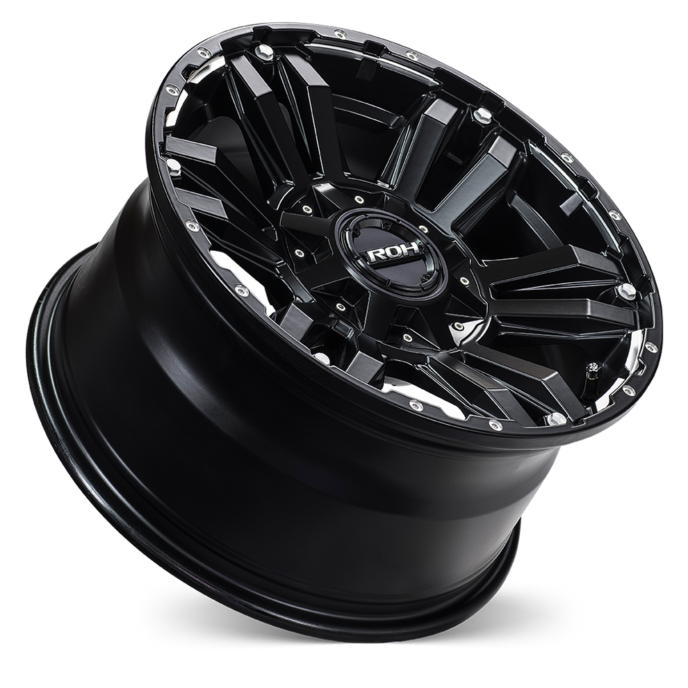 ROH VAPOUR MATT BLACK MACHINED ACCENTS 16X8 0 5/150