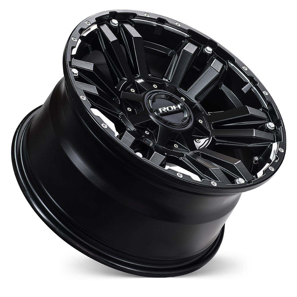 ROH VAPOUR MATT BLACK MACHINED ACCENTS 16X8 -47 5/150