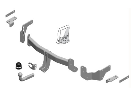 KIA SORENTO II (XM) Fixed tow bar Closed Off-Road Vehicle